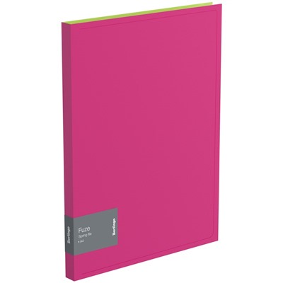 Папка с пруж. скоросшивателем BERLINGO "Fuze" розовая (AHp_00313) 600мкм, 17мм