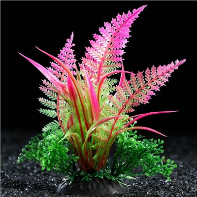 Растение искусственное аквариумное, 10 см, фиолетовое