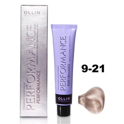 Крем-краска для окрашивания волос Ollin Professional Performance, тон 9/21 блондин фиолетово-пепельный, 60 мл