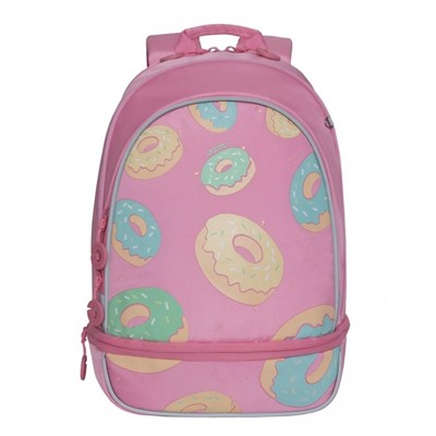 Рюкзак GRIZZLY "Donuts" (RG-069-1) 40*29*17см, цвет розовый, анатомическая спинка