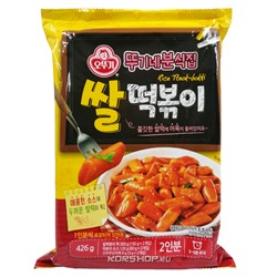 Рисовые палочки (токпокки) с острым соусом Rice Tteok-bokki Корея 426 г (2 порции)