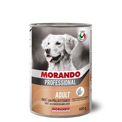 Влажный корм Morando Professional для собак, паштет с курицей и печенью, 400 г