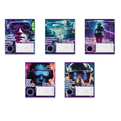 Тетрадь 18л. ErichKrause линия "Cyber Game" (60561) обложка - мелованный картон
