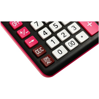Калькулятор настольный ELEVEN CDC-120-BK/RD, 12-разрядный, 155*206*38мм, дв.питание, черно-красный