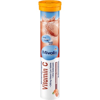 Mivolis Vitamin C Витамин C Растворимые таблетки 240 мг со вкусом апельсина, 20 шт