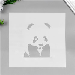 Трафарет пластик "Малыш панды" 20х20 см