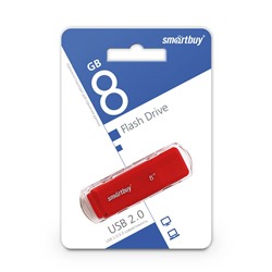 Флеш-накопитель   8Гб "Smartbuy Dock" Red (SB8GBDK-R)