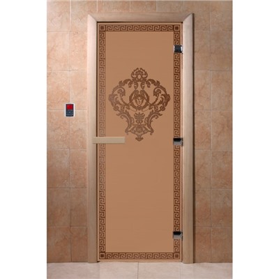 Дверь «Версаче», размер коробки 200 × 80 см, правая, цвет матовая бронза