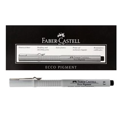 Ручка капиллярная для черчения и рисования Faber-Castell линер Ecco Pigment 0.4 мм, пигментная, черный 166499