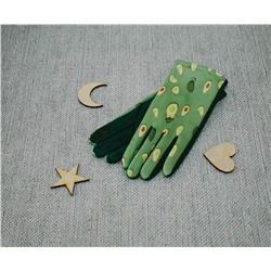 Сенсорные перчатки (имитация замши) Авокадо