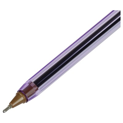 Ручка шар. СТАММ "800" (РШ-30364) синяя, 0,7мм, прозрачный неоновый корпус, в ассорт.