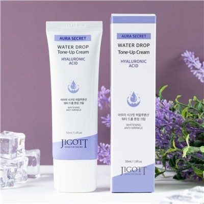 Jigott Осветляющий крем с гиалуроновой кислотой / Aura Secret Hyaluronic Acid Water Drop Tone Up Cream, 50 мл