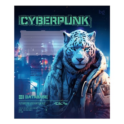 Тетрадь 12л. BG клетка "Cyberpunk" (Т5ск12_вл 60288) выб. лак, обложка - мелованный картон