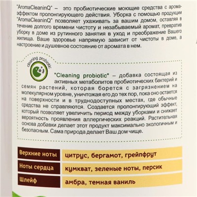 Средство для мытья полов AromaCleaninQ "Солнечное настроение", концентрированное, 750 мл