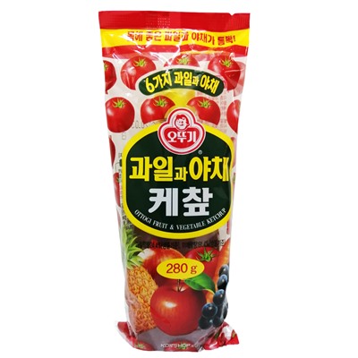 Кетчуп с фруктамии овощами Ottogi (Оттоги), Корея, 280 г