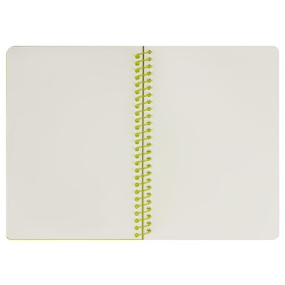 Скетчбук А5  40л. 120г/м, для рисования маркерами, пластиковая обл. на спир. "Neon. Yellow" (СА540гр_59314, BG)