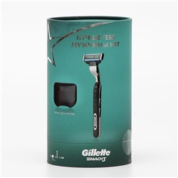 Набор Gillette Mach3: бритва с 1 сменной кассетой + дорожный чехол для бритвы