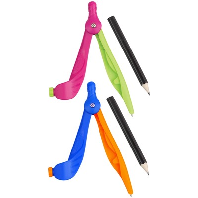 Циркуль Berlingo "Supertwist" с карандашом (CS_10201) пластик, с безопасной иглой, на блистере