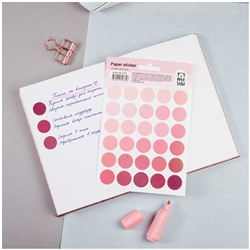 Наклейки на листе "Trecker dots pink" (MS_41675, MESHU) 12*21см