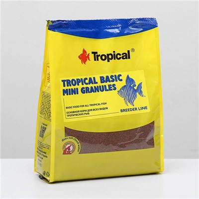 Корм Tropical Basic Granules для рыб, мелкие медленно тонущие гранулы, 1 кг