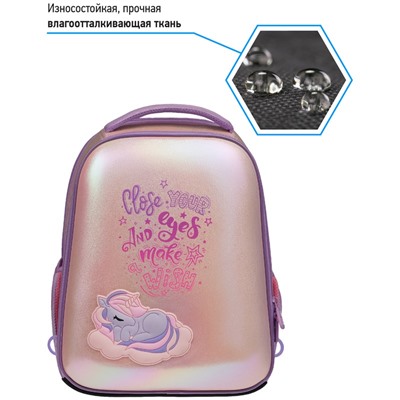 Рюкзак Berlingo Expert Mini "Make a wish" с мешком для обуви (RU07117) 36*27*14см, 2 отделение, 2 кармана, анатомическая спинка