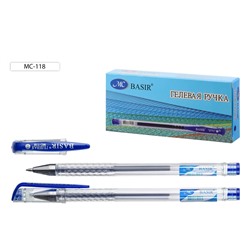 Ручка гелевая BASIR (MC-118) синяя, 0.5мм