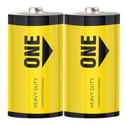 Батарейка R20 "Smartbuy ONE" без блистера, по 2шт. в спайке (SOBZ-D02S)
