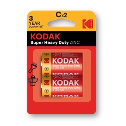 Батарейка R14 "Kodak Super Heavy Duty", на блистере BL2