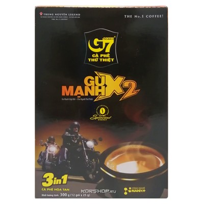 Растворимый кофе 3 в 1 G7 Trung Nguen, Вьетнам, 300 г