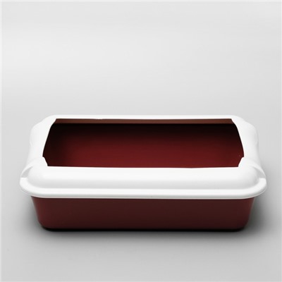 Туалет с бортом "Бэлла", 37 х 27 х 11,5 см, красный/темно-красный