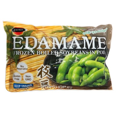 Замороженные зеленые соевые бобы Эдамаме Yuyao Gumancang, Китай, 0,454 кг