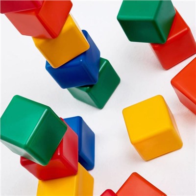 Набор цветных кубиков, 6 × 6 см, 12 штук