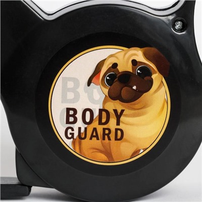 Рулетка "Body guard", 3 м, вес животного до 18 кг, черная
