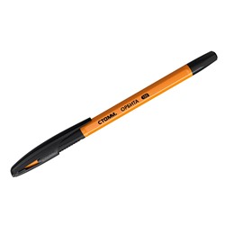 Ручка шар. СТАММ "Орбита 150" (РШ-31674) черная 0.7мм, на масляной основе, оранжевый корпус