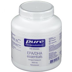 pure (пьюр) encapsulations EPA/DHA essentials 1000 mg Омега-3 жирные кислоты для здоровья сердца и сердечно-сосудистой системы, 180 шт