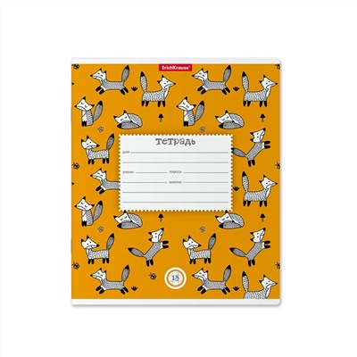 Тетрадь 18л. ErichKrause клетка "Foxes" (49169) обложка - мелованный картон