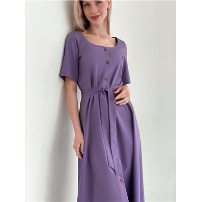 3763 Платье с вырезом каре в цвете smoky lilac