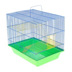 Клетка для грызунов Гризли 3 с металлическими полками и лесенками, 41 х 30 х 38 см, микс