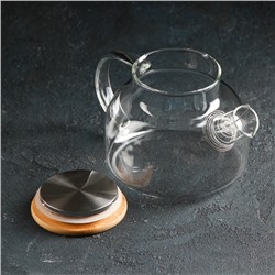 Чайник стеклянный заварочный Magistro «Эко», 800 мл, с металлическим ситом