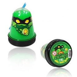 Детская игрушка Лизун ТМ "Slime "Ninja" S130-18  светится в темноте, зеленый 130 г. Фабрика игрушек {Россия}