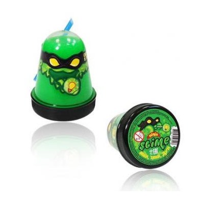 Детская игрушка Лизун ТМ "Slime "Ninja" S130-18  светится в темноте, зеленый 130 г. Фабрика игрушек {Россия}