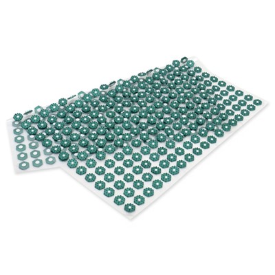 Ипликатор-коврик, основа ПВХ, 360 модулей, 56 × 62 см, цвет прозрачный/зелёный