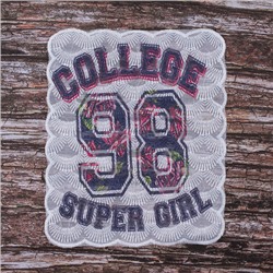 Декоративный элемент пришивной College 98 super girl 20,5*24,5 см