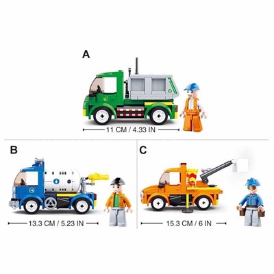 Конструктор Город «Мусороуборочная машина», 118 деталей