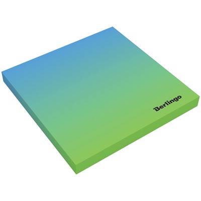 Блок самоклеящийся Berlingo "Ultra Sticky. Radiance" 75*75мм 50л., градиент, голубой/зеленый (LSn_39802)