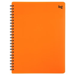 Тетрадь 48л. на спирали BG "Base. Оранжевая" клетка (Т5гр48_пл 59678) пластиковая обложка