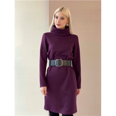 5440 Платье-свитер из плотного трикотажа фиолетовое