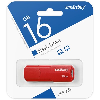 Флеш-накопитель  16Гб "Smartbuy CLUE" Red (SB16GBCLU-R)