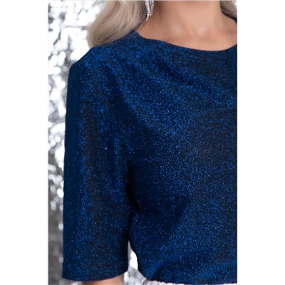 Блуза "Евгения" Б7267 (синяя)