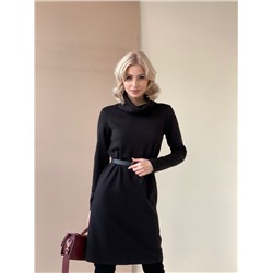 5509 Платье-свитер из плотного трикотажа чёрное